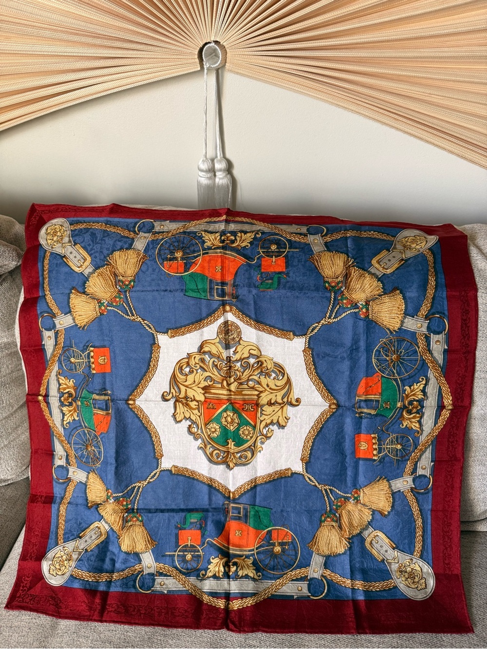 Celine Equestrian Motif Scarf
